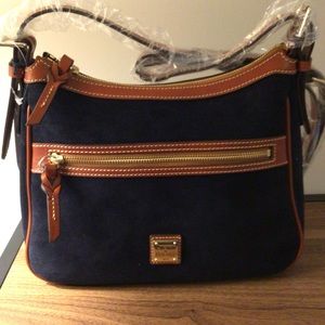 Dooney & Bourke Pebble Suede Piper midnight Crossbody